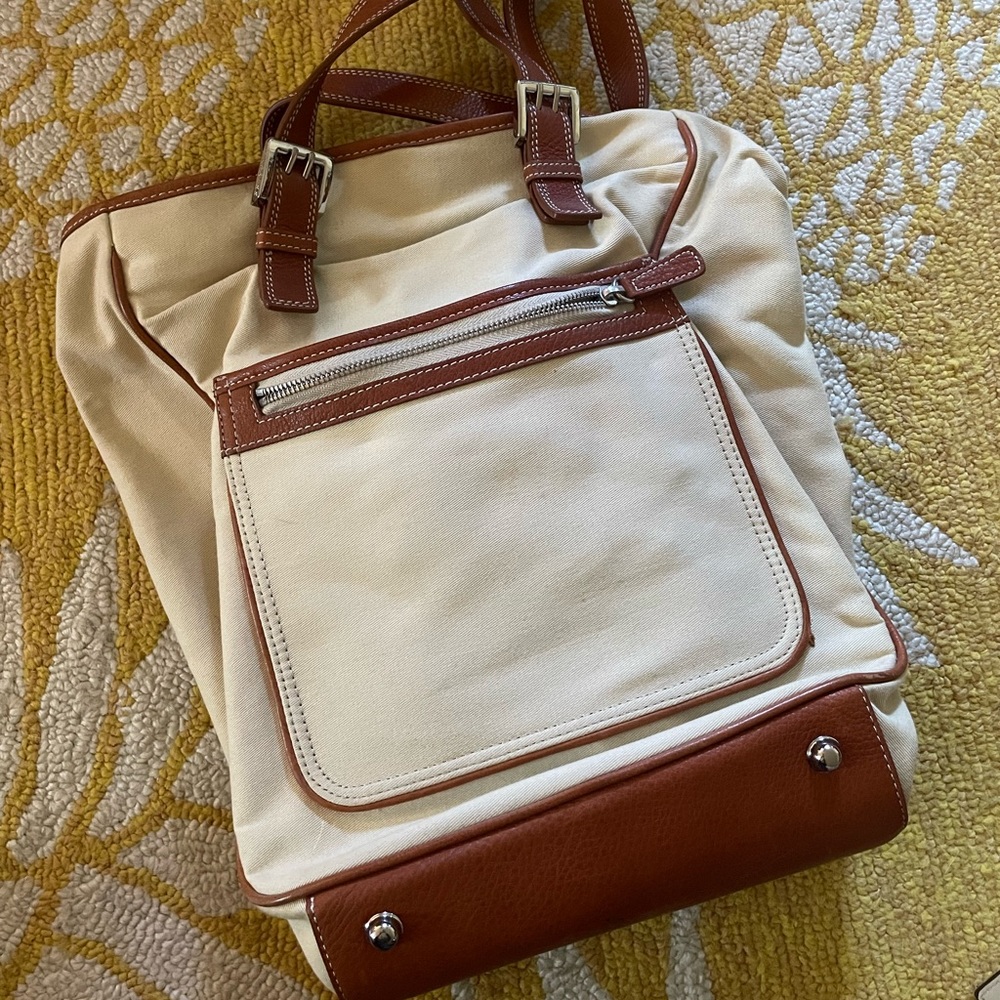 GUC Express Canvas and leather tote